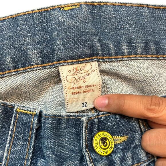 True Religion Y2K Distressed Flap Pocket Bootcut Jeans - Picture 7 of 7